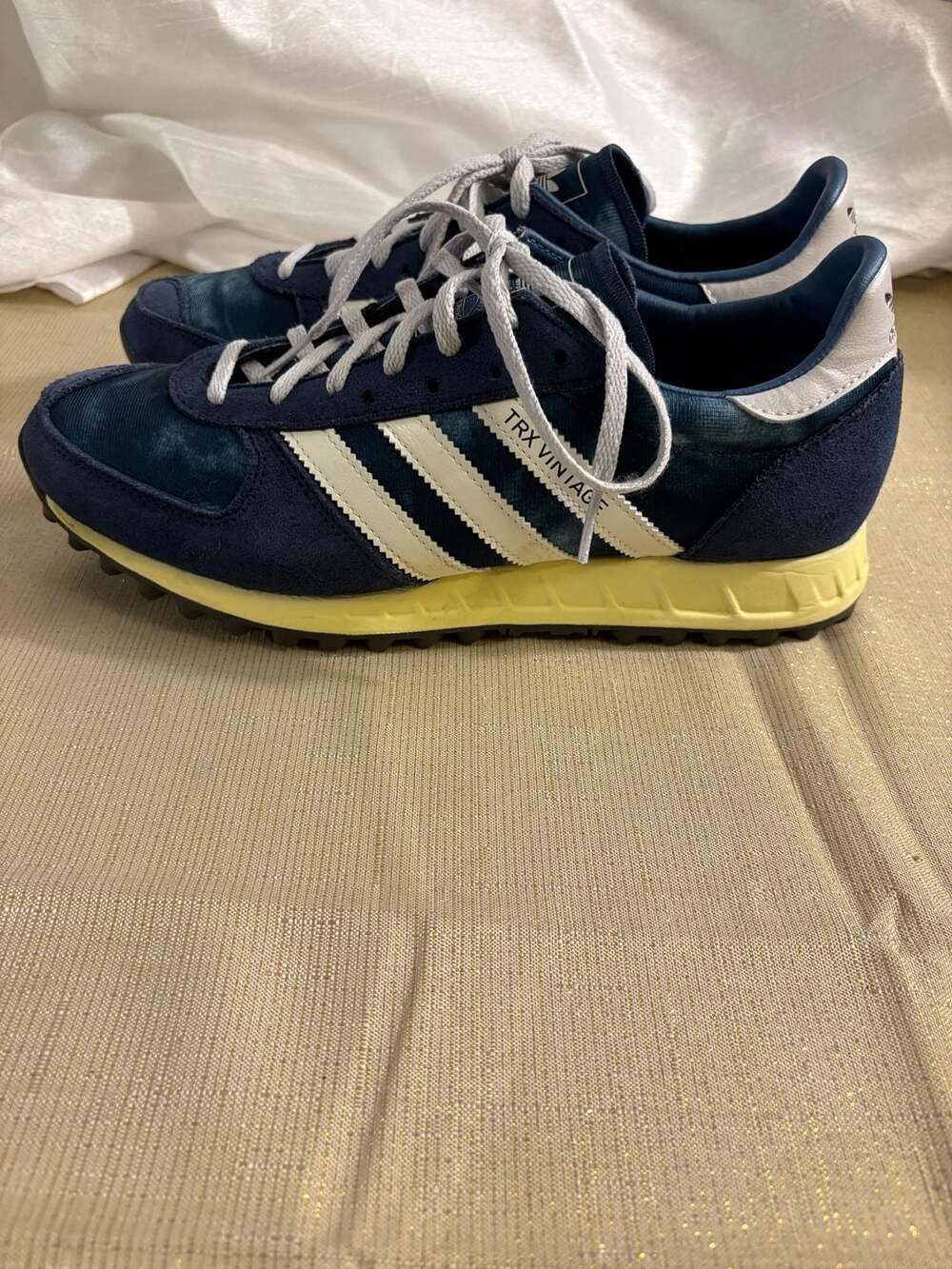 Men’s Adidas TRX Vintage Parley Crew Navy Bleached Sneakers (Model GW2055) - Picture 5 of 8